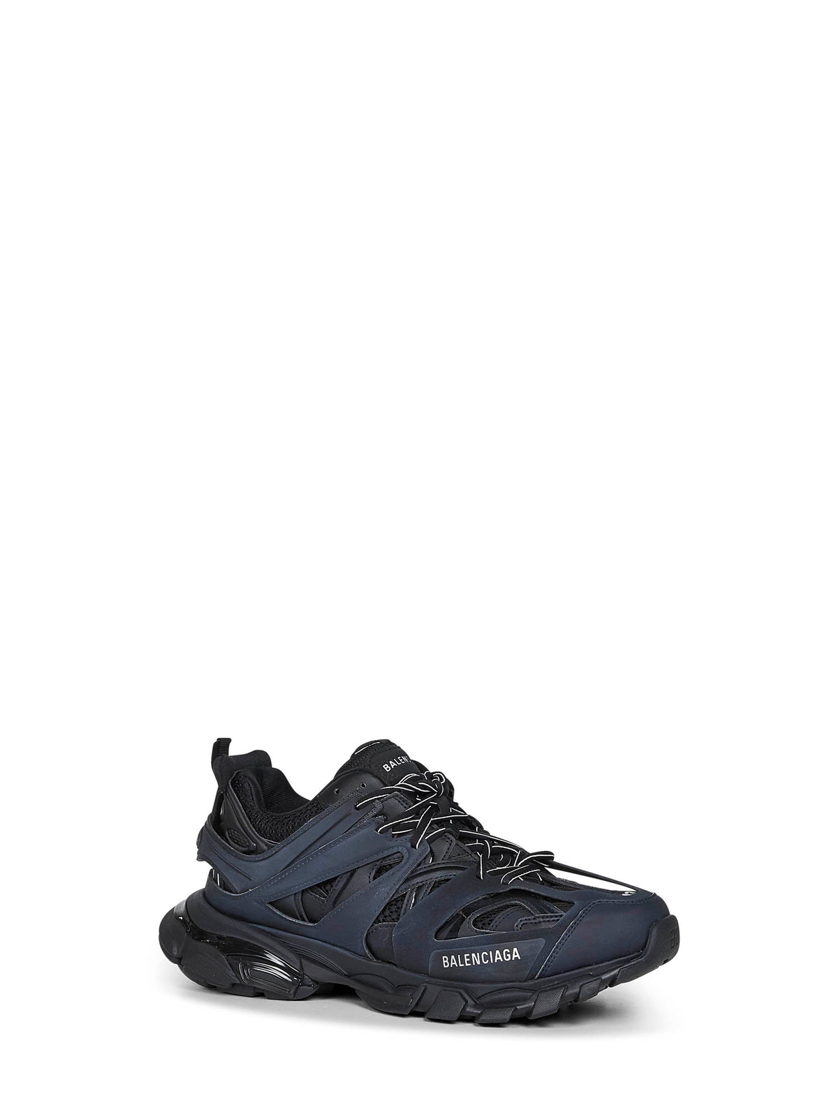 Balenciaga Men Black Mesh And Nylon Track Sneakers