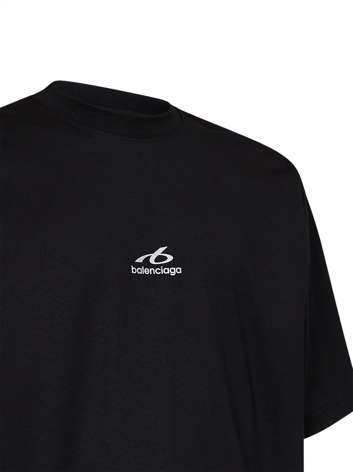 Balenciaga Men Black Bodysuit Medium-Fit T-Shirt