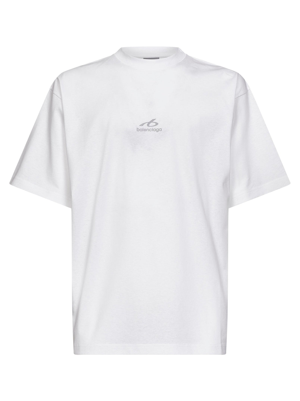 Balenciaga Men White Bodysuit Medium-Fit T-Shirt