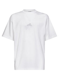 Balenciaga Men White Bodysuit Medium-Fit T-Shirt