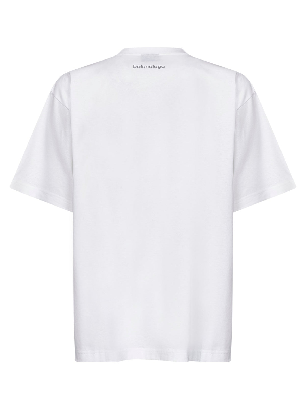 Balenciaga Men White Bodysuit Medium-Fit T-Shirt