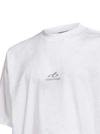 Balenciaga Men White Bodysuit Medium-Fit T-Shirt