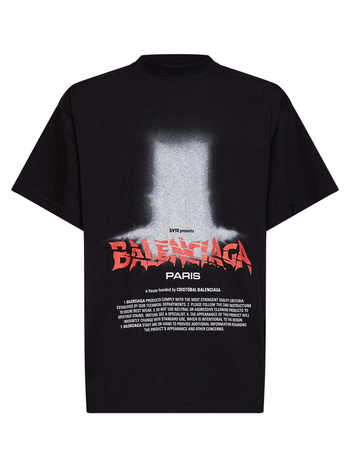 Balenciaga Men Black The Door Oversize T-Shirt
