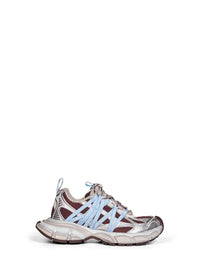 Balenciaga Women Brown And Beige And Blue 3Xl Interlace Sneakers