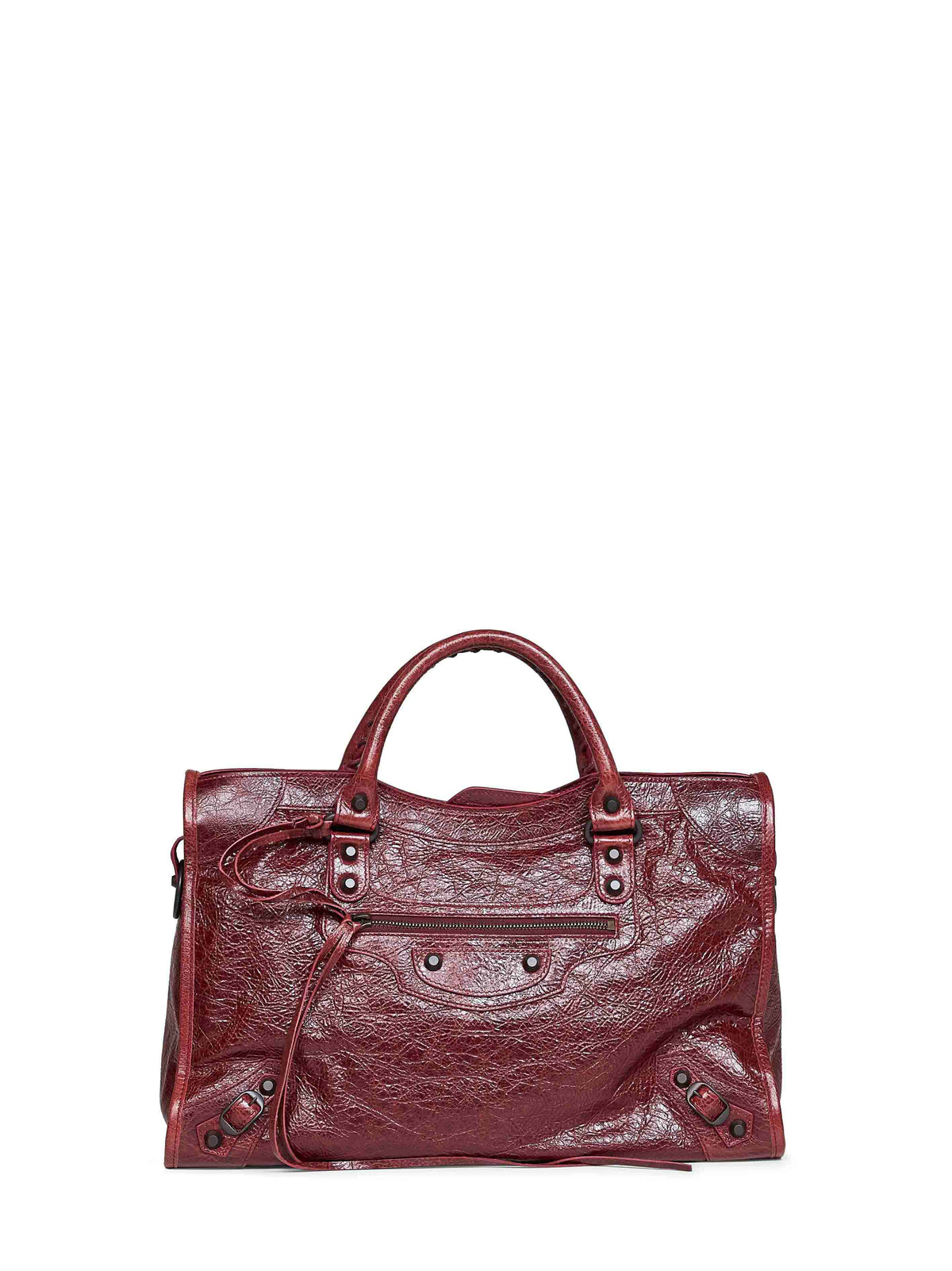 Balenciaga Women Berry Red Le City Medium Bag Handbag