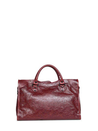 Balenciaga Women Berry Red Le City Medium Bag Handbag
