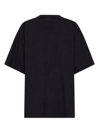 Balenciaga Women Washed Black The Address Oversize T-Shirt