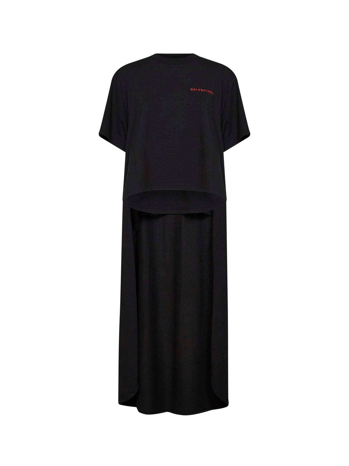 Balenciaga Women Black Balenciaga Back Gradient Train T-Shirt