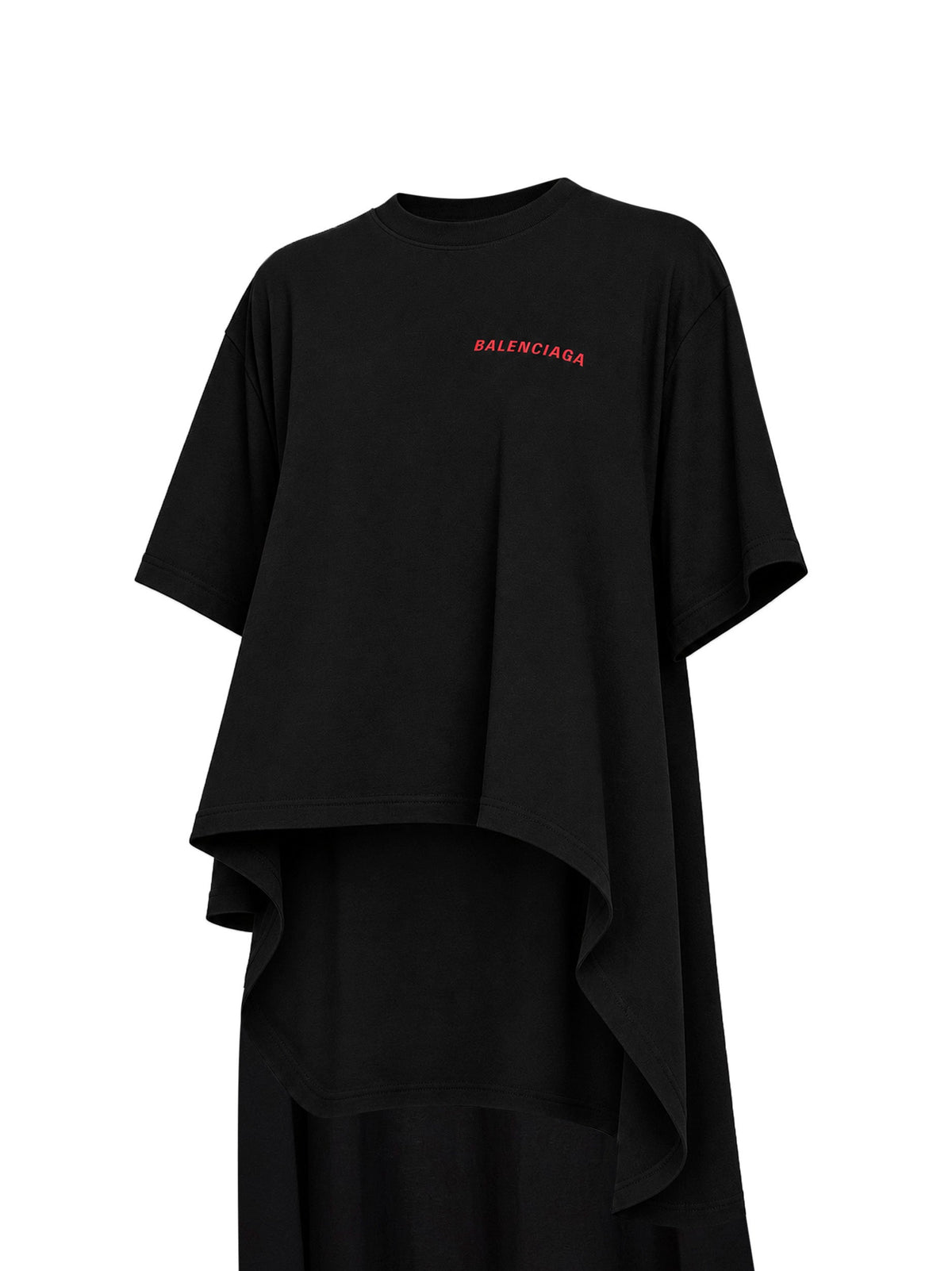 Balenciaga Women Black Balenciaga Back Gradient Train T-Shirt
