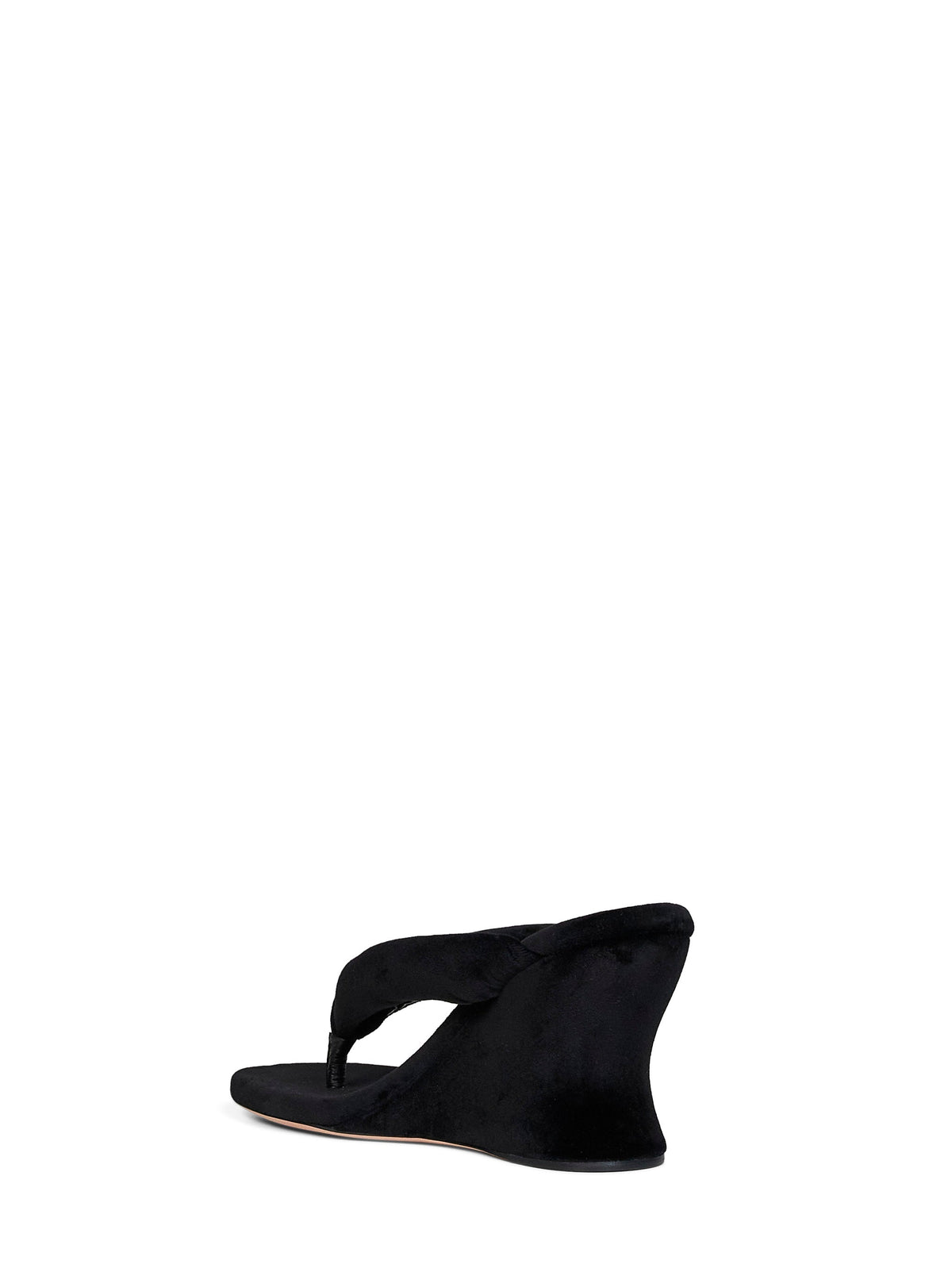 Balenciaga Women Black Gaeta 90Mm Wedge Thong Sandals