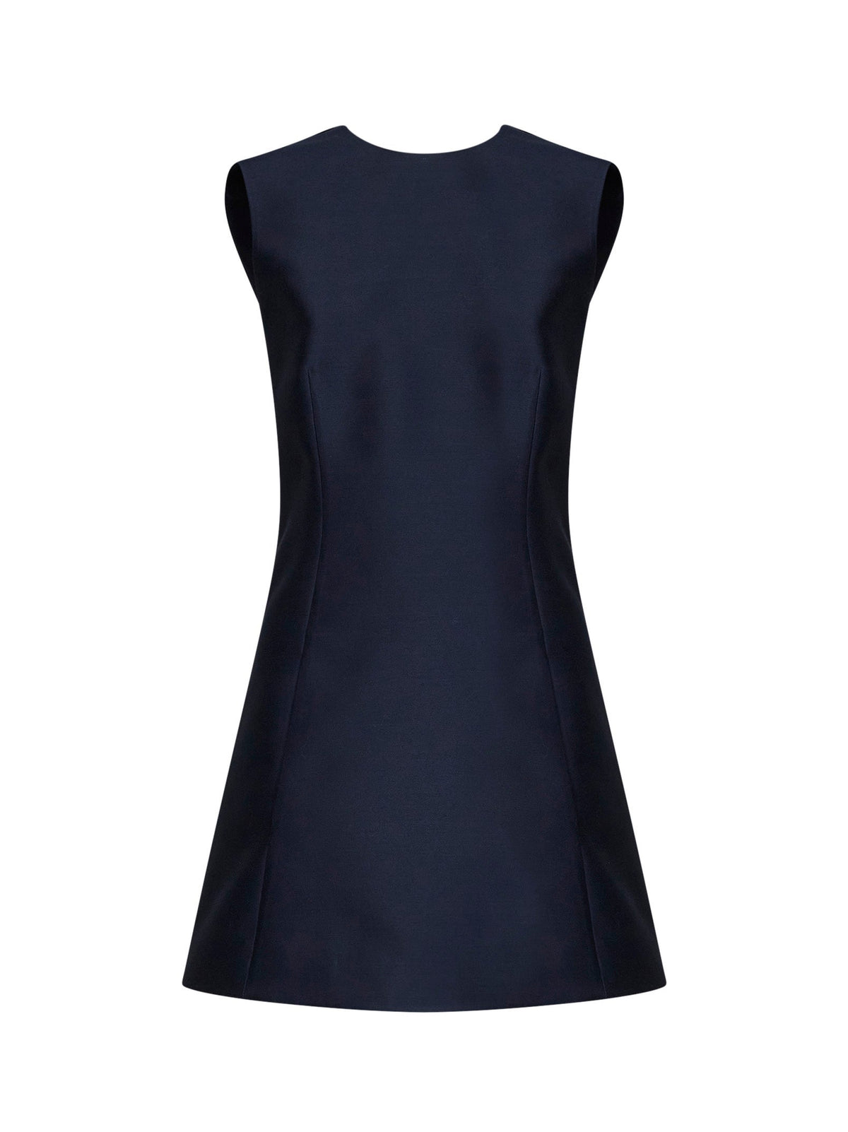 Balenciaga Women Navy Blue Wool And Silk Blazer-Style A-Line Mini Dress