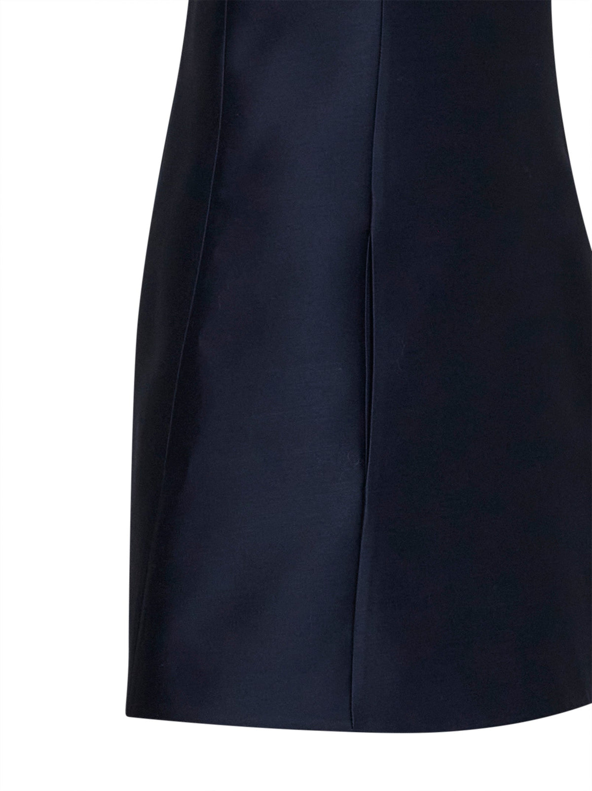 Balenciaga Women Navy Blue Wool And Silk Blazer-Style A-Line Mini Dress