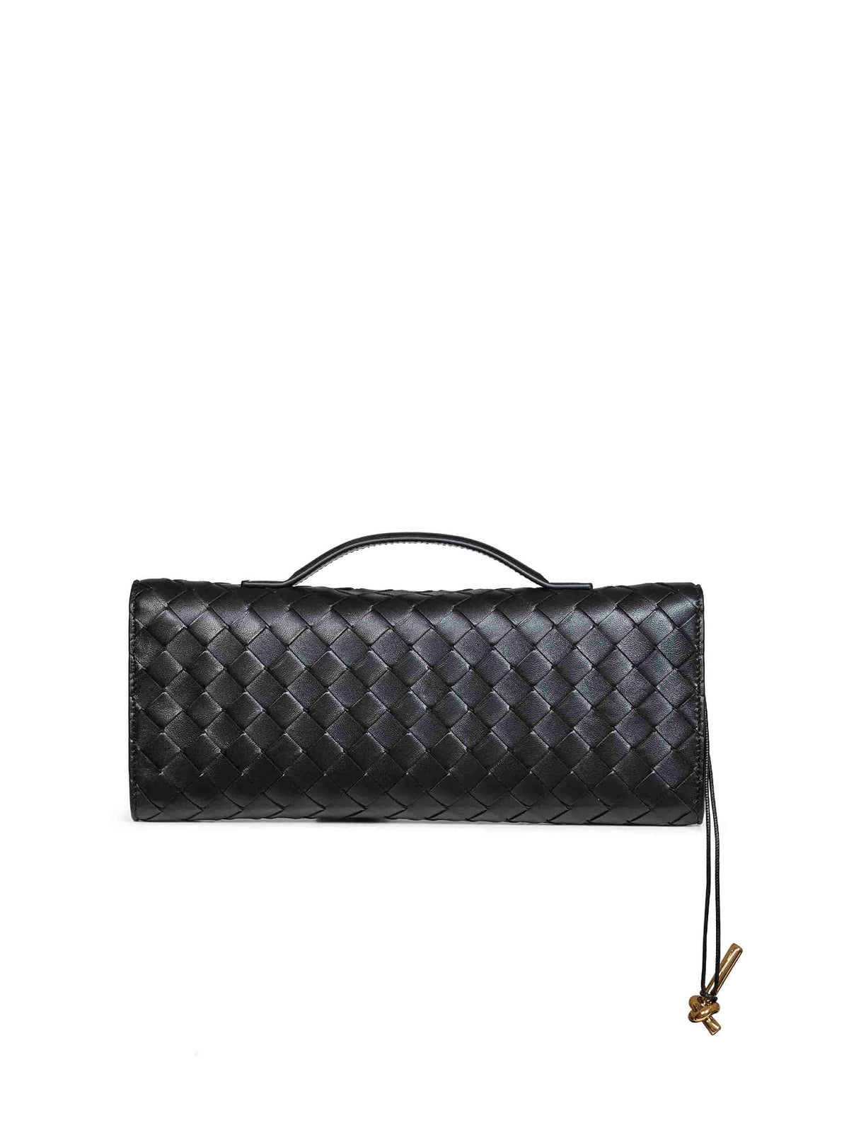 Bottega Veneta Women Black Andiamo Clutch Top Handle Clutch Bag