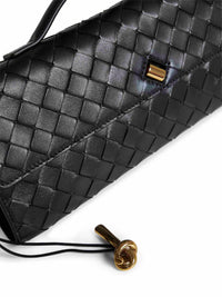 Bottega Veneta Women Black Andiamo Clutch Top Handle Clutch Bag