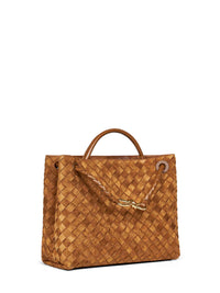 Bottega Veneta Women Dark Caramel 20 Andiamo Medium Handbag
