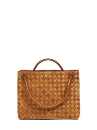 Bottega Veneta Women Dark Caramel 20 Andiamo Medium Handbag