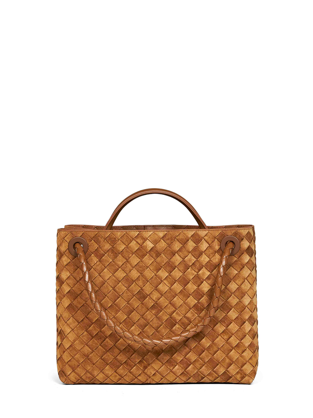 Bottega Veneta Women Dark Caramel 20 Andiamo Medium Handbag
