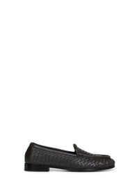 Bottega Veneta Men Espresso Intrecciato Nappa Leather Silenzio Loafers