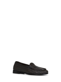 Bottega Veneta Men Espresso Intrecciato Nappa Leather Silenzio Loafers