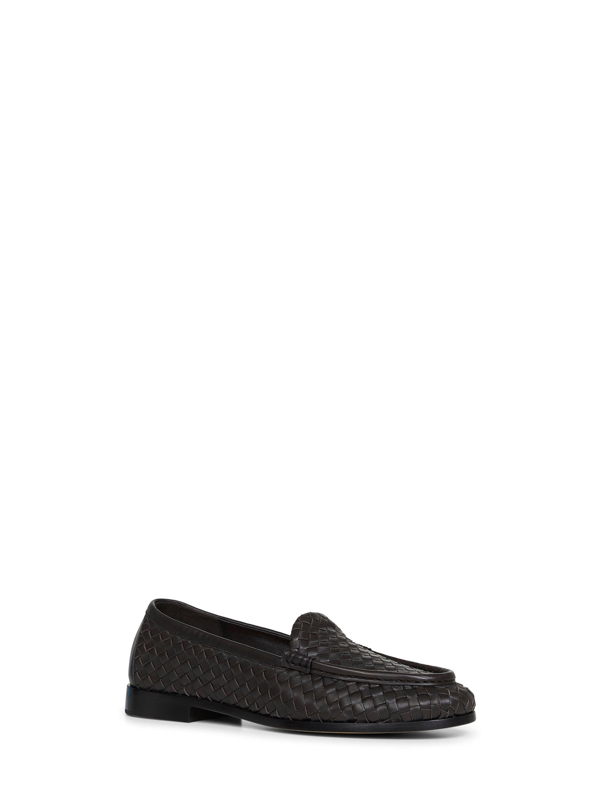 Bottega Veneta Men Espresso Intrecciato Nappa Leather Silenzio Loafers