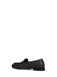Bottega Veneta Men Espresso Intrecciato Nappa Leather Silenzio Loafers