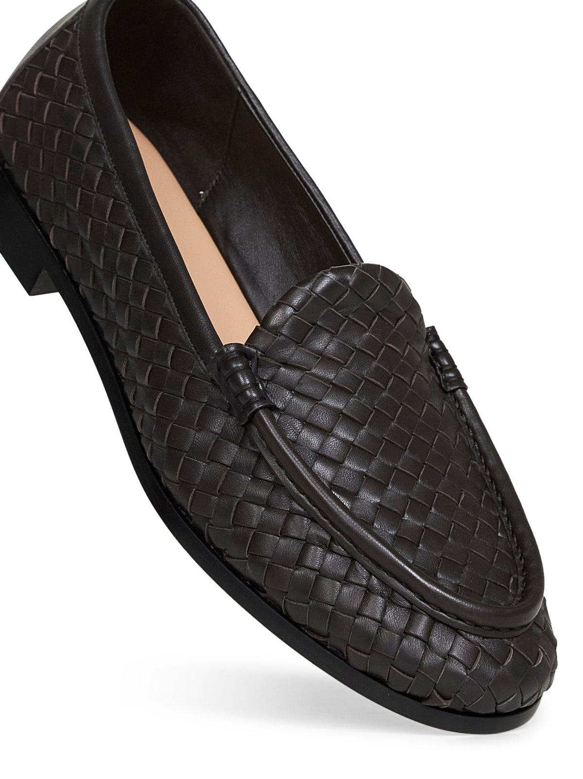 Bottega Veneta Men Espresso Intrecciato Nappa Leather Silenzio Loafers