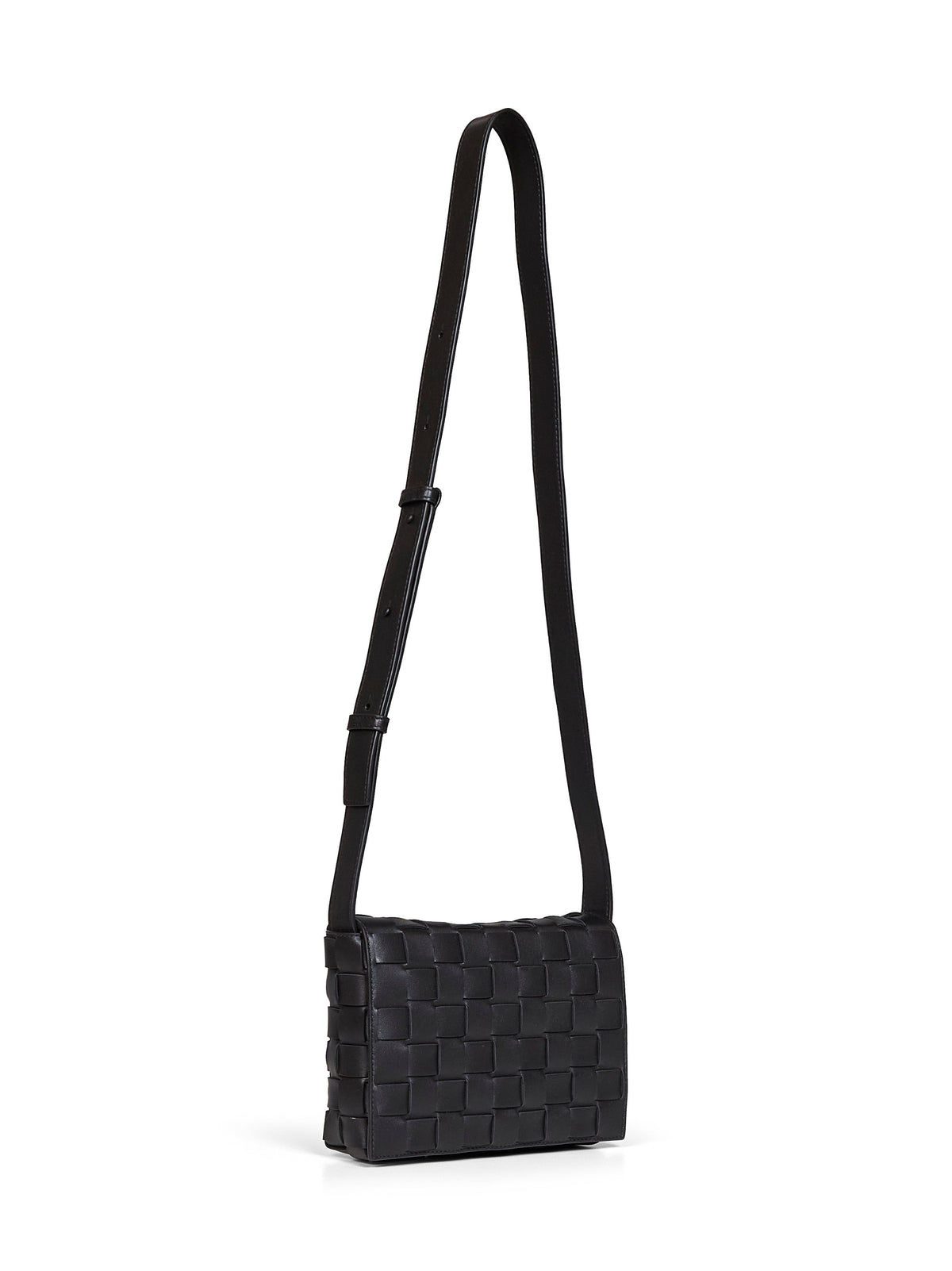 Bottega Veneta Men Black Orto Messenger Bag