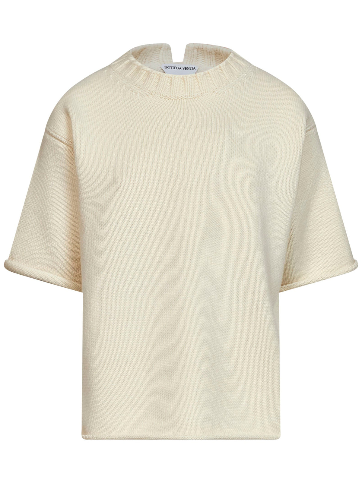 Bottega Veneta Women Rice Wool And Cashmere Blend Knit T-Shirt