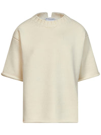 Bottega Veneta Women Rice Wool And Cashmere Blend Knit T-Shirt