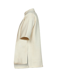 Bottega Veneta Women Rice Wool And Cashmere Blend Knit T-Shirt