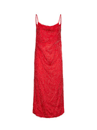 Bottega Veneta Women Flash Red Viscose Fil Coupé Midi Dress
