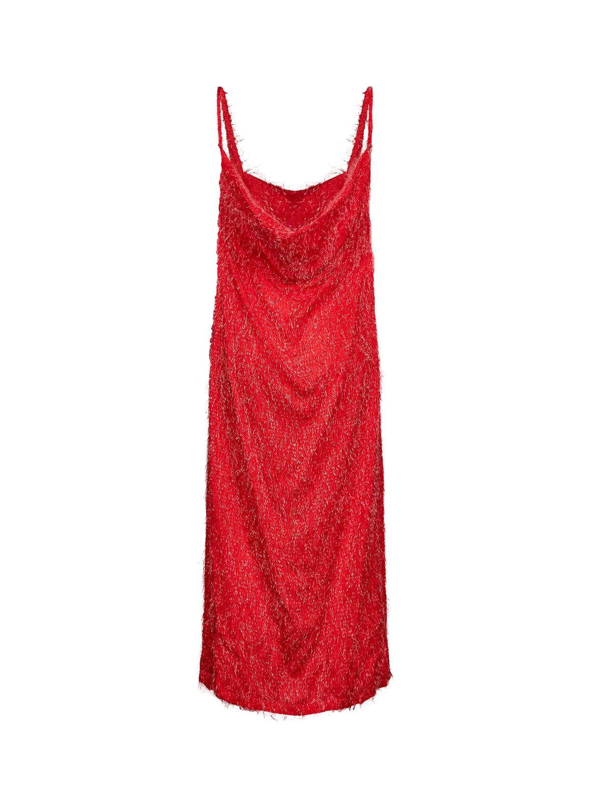 Bottega Veneta Women Flash Red Viscose Fil Coupé Midi Dress