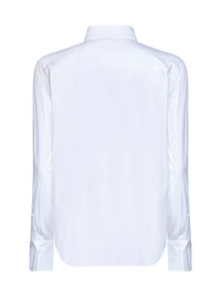 Brunello Cucinelli Women White Stretch Poplin Shirt With Monili Embroidery