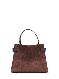 Brunello Cucinelli Women Espresso Essence Top-Handle Bag With Precious Bands