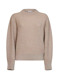 Brunello Cucinelli Women Beige Sparkling & Dazzling Sweater