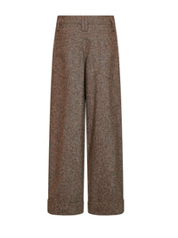 Brunello Cucinelli Women Cappuccino Donegal Baggy Trousers With Monili