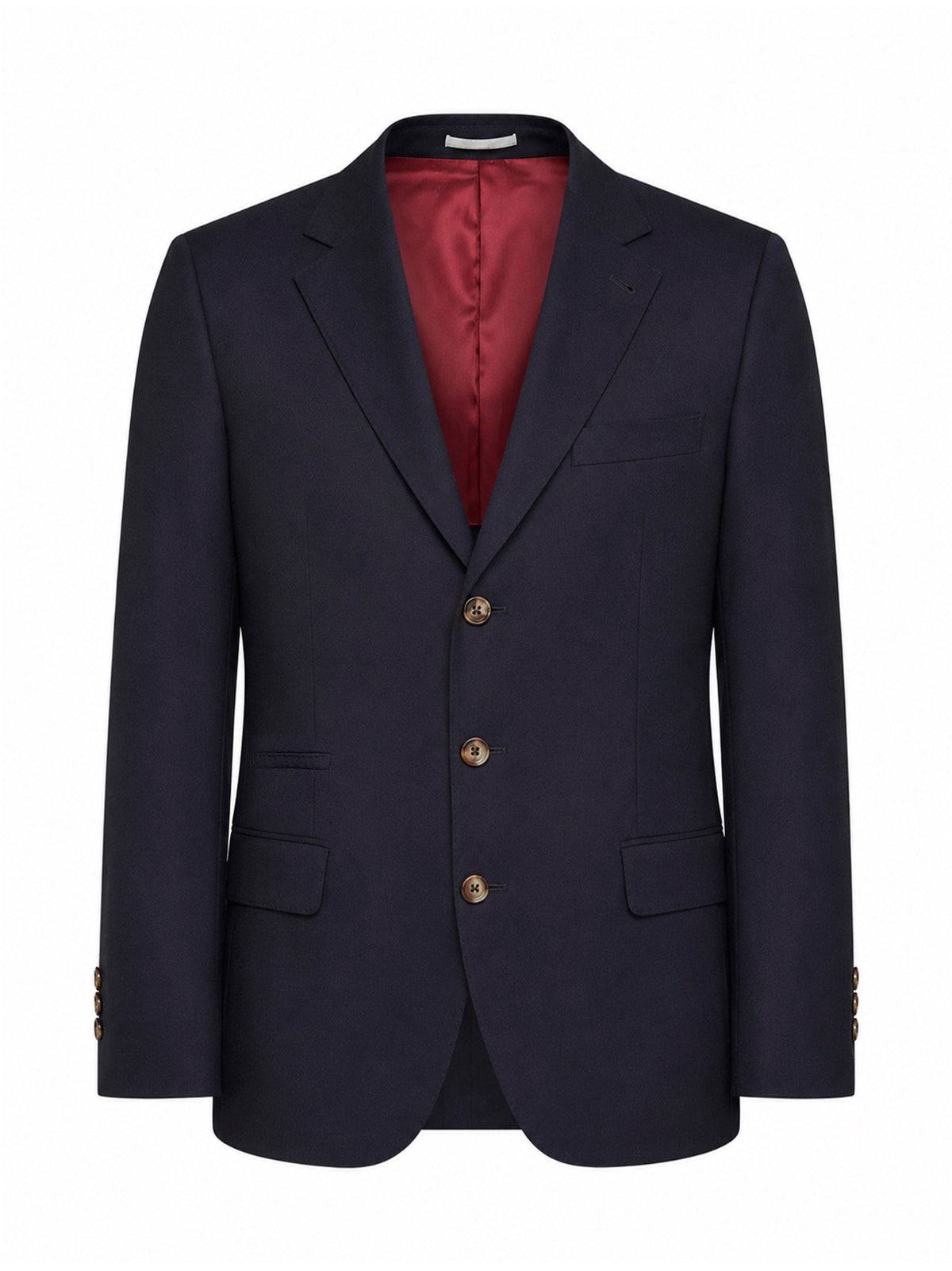 Brunello Cucinelli Men Blue Virgin Wool Flannel Deconstructed Blazer