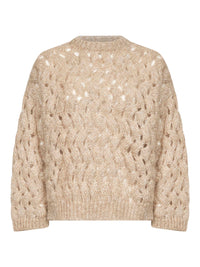 Brunello Cucinelli Women Sand Dazzling Zigzag Cables Sweater