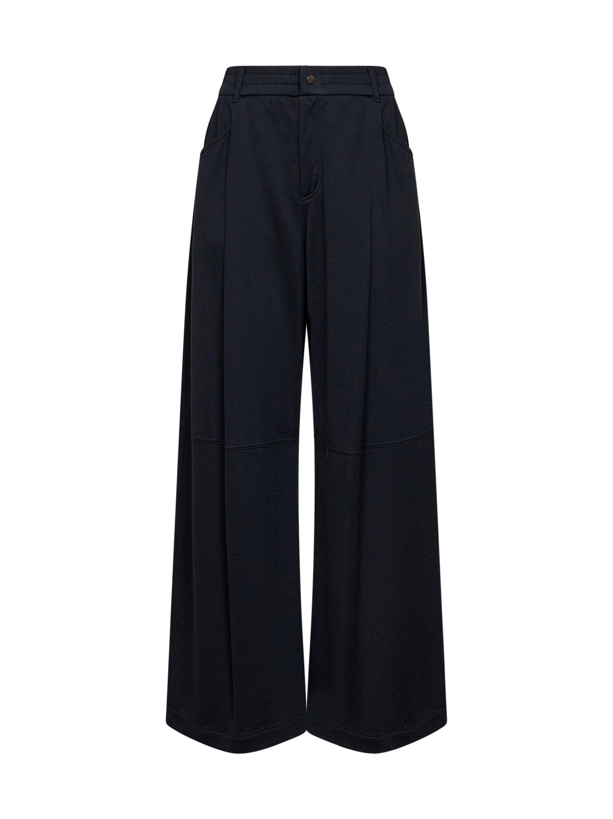Brunello Cucinelli Women Cobalt Blue Cotton And Silk Interlock Track Pants