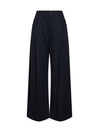 Brunello Cucinelli Women Cobalt Blue Cotton And Silk Interlock Track Pants