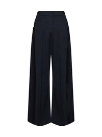 Brunello Cucinelli Women Cobalt Blue Cotton And Silk Interlock Track Pants