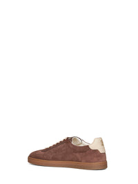 Brunello Cucinelli Men Mud Suede Sneakers
