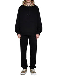 Burberry Men Checked Cotton Hoodie