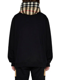 Burberry Men Checked Cotton Hoodie