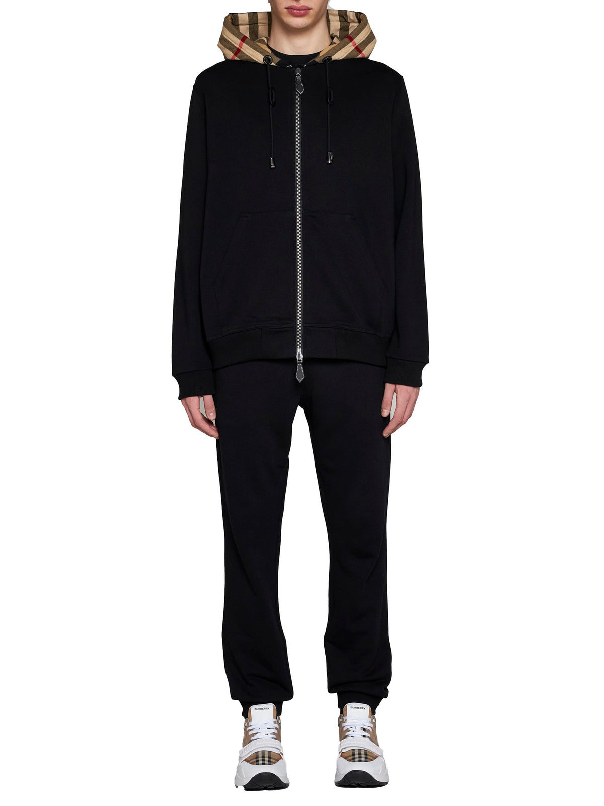 Burberry Men Check Hoodie