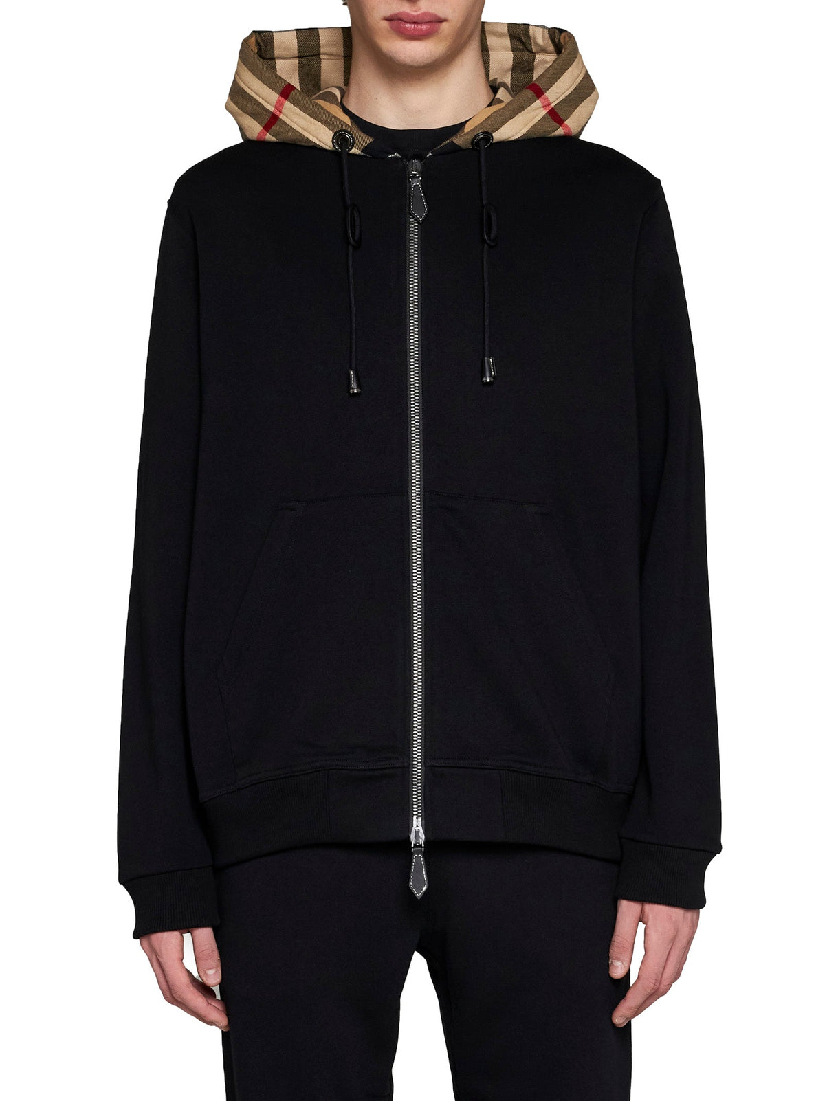 Burberry Men Check Hoodie