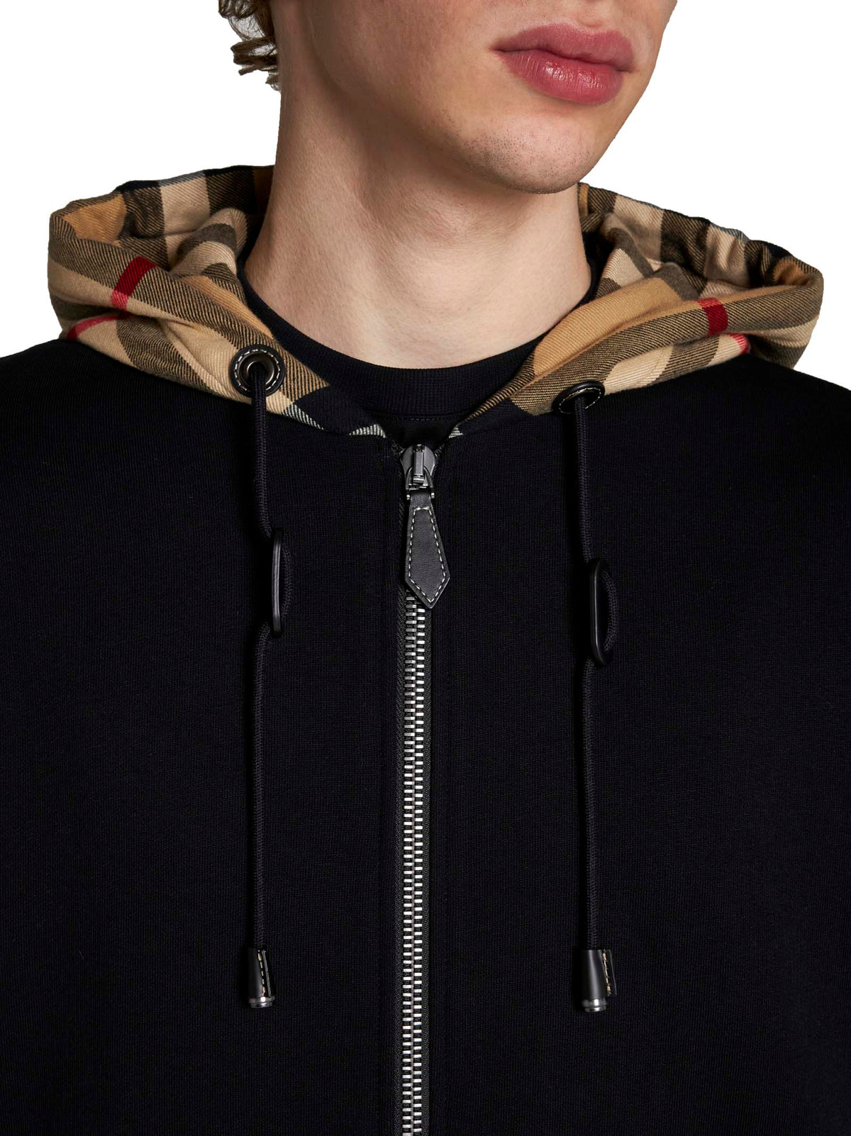 Burberry Men Check Hoodie