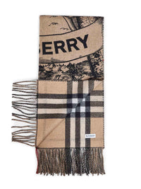 Burberry Women Archive Beige Gallant Knight Cashmere Scarf