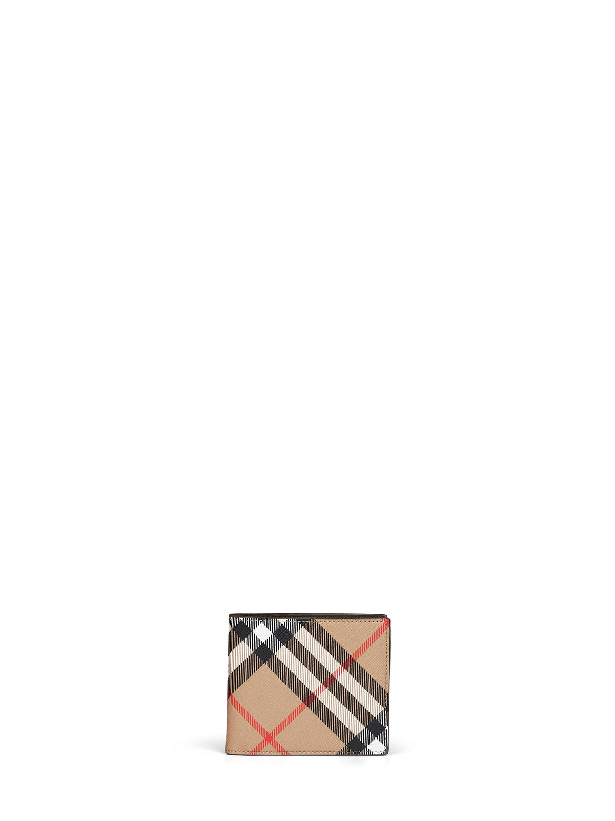 Burberry Men Sand Beige Check Bi-Fold Wallet