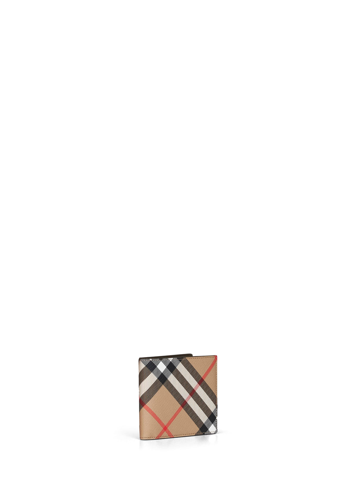 Burberry Men Sand Beige Check Bi-Fold Wallet